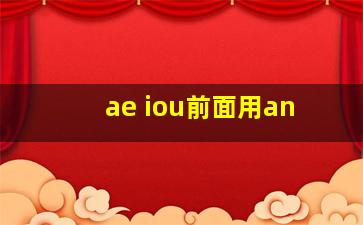 ae iou前面用an